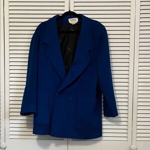 Vintage Blue 100% Wool Women's Blazer